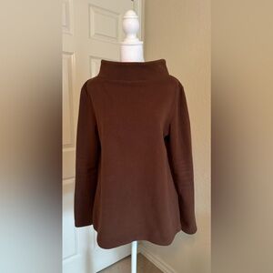Dudley Stephens Vello Fleece Greenpoint Boatneck in Brown Size Large